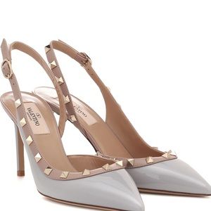 Valentino Garavani patent slingback w/rockstud NEW